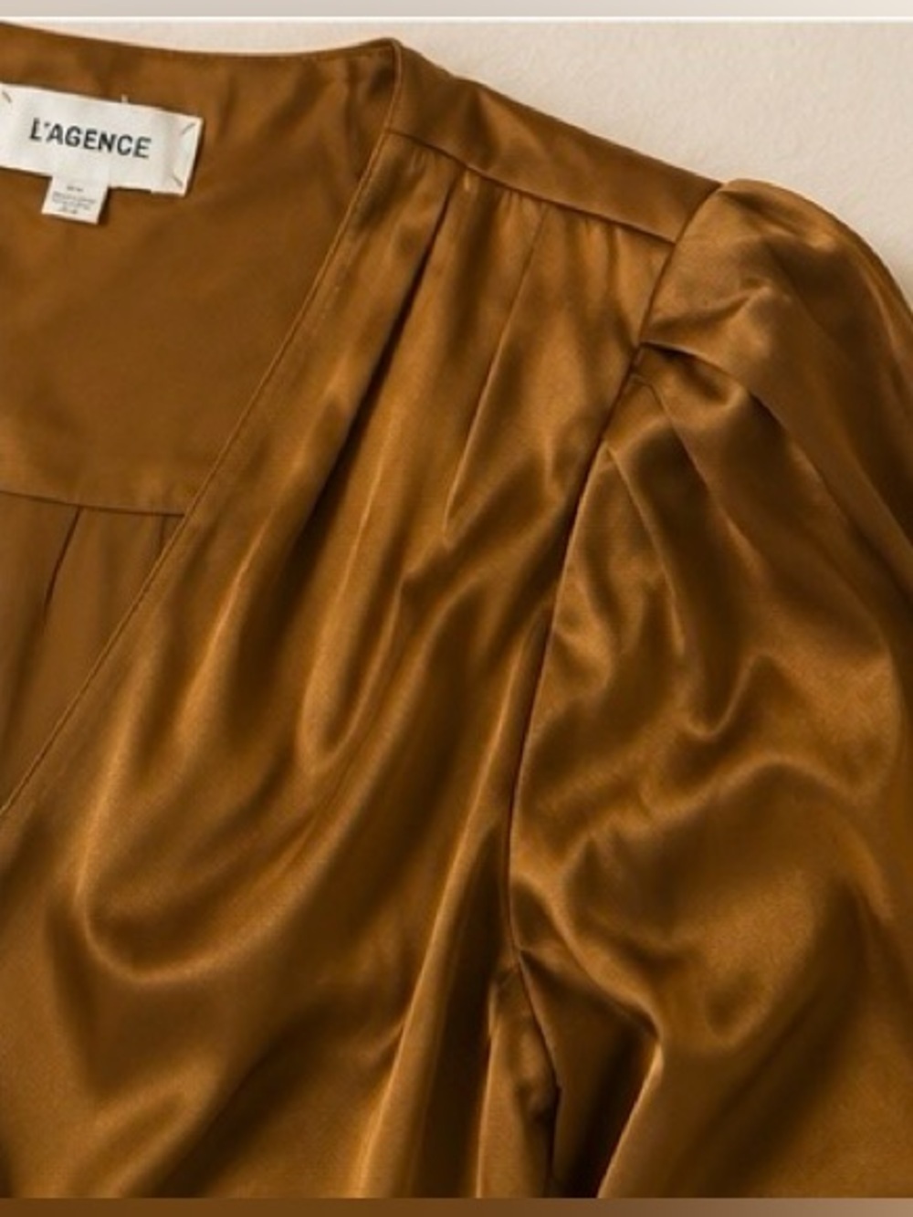 L’AGENCE Silk Blend Wrap Bodysuit – Size S/P – Worn Once – Excellent Condition 🤎 - Picture 7 of 11